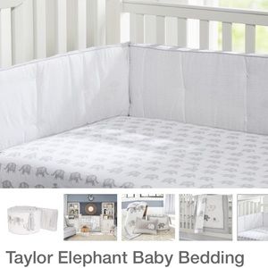 Pottery Barn Taylor Elephant Baby Crib Bumper